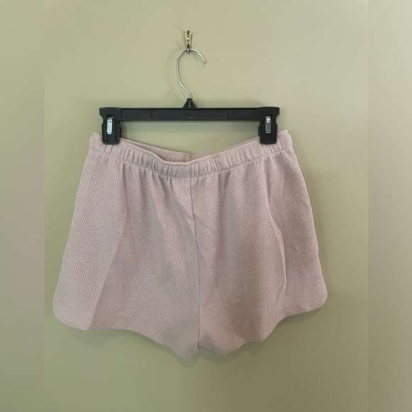 LOUNGE SET, sz M, Merokeety from Amazon, waffle knit, top & bottom, beige/pink - Picture 5 of 8